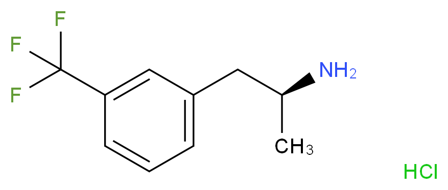 (2S)-1-[3-(trifluoromethyl)phenyl]propan-2-amine hydrochloride_分子结构_CAS_37936-89-3