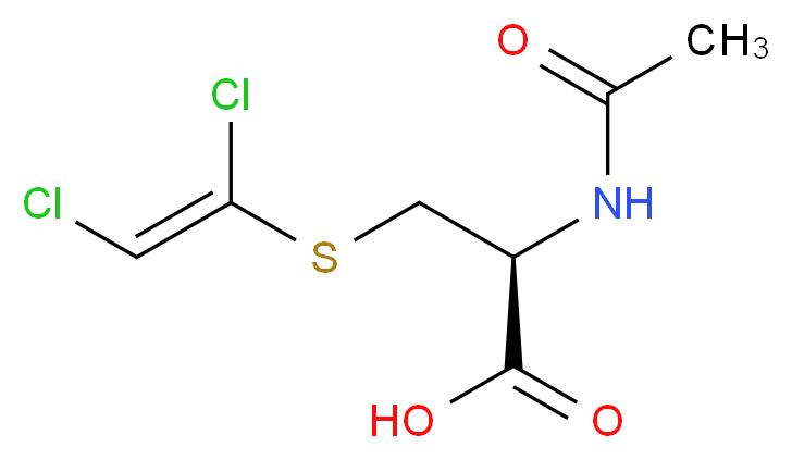 (2S)-3-{[(Z)-1,2-dichloroethenyl]sulfanyl}-2-acetamidopropanoic acid_分子结构_CAS_2148-31-4