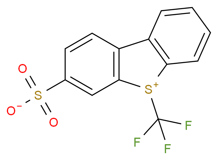 8-(trifluoromethyl)-8-thiatricyclo[7.4.0.0^{2,7}]trideca-1(9),2(7),3,5,10,12-hexaen-8-ium-5-sulfonate_分子结构_CAS_160656-62-2