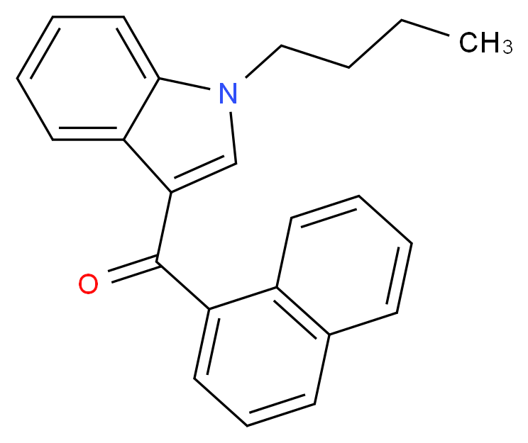 1-butyl-3-(naphthalene-1-carbonyl)-1H-indole_分子结构_CAS_208987-48-8