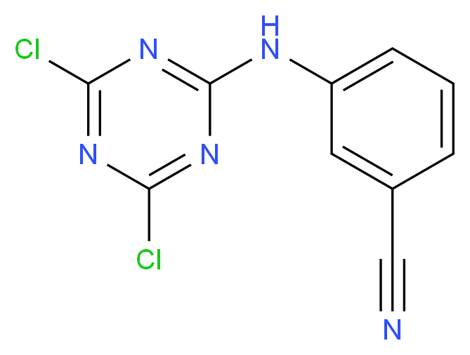 3-[(dichloro-1,3,5-triazin-2-yl)amino]benzonitrile_分子结构_CAS_146887-21-0