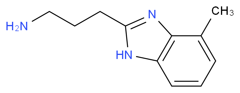 3-(4-methyl-1H-1,3-benzodiazol-2-yl)propan-1-amine_分子结构_CAS_933736-02-8