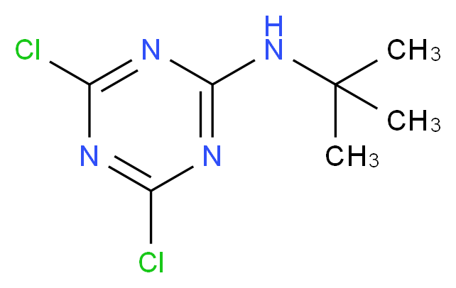 N-(tert-butyl)-4,6-dichloro-1,3,5-triazin-2-amine_分子结构_CAS_27282-85-5)