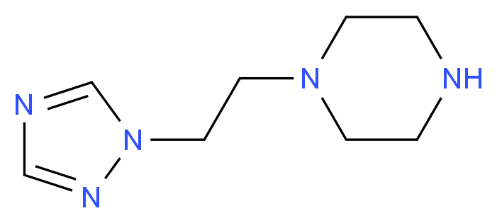 1-[2-(1H-1,2,4-triazol-1-yl)ethyl]piperazine_分子结构_CAS_915922-87-1