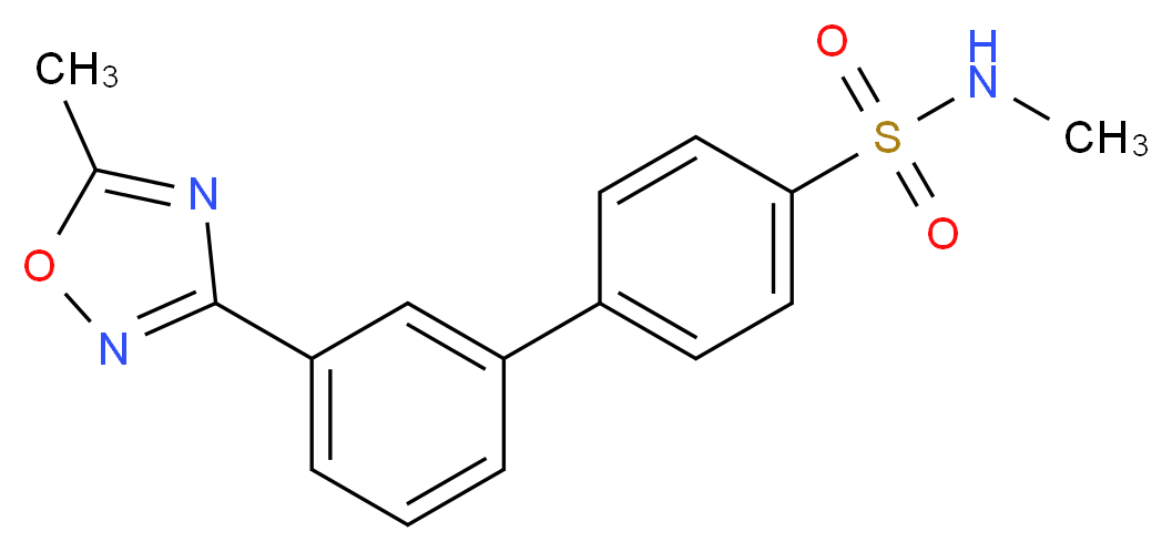 N-methyl-3'-(5-methyl-1,2,4-oxadiazol-3-yl)biphenyl-4-sulfonamide_分子结构_CAS_)