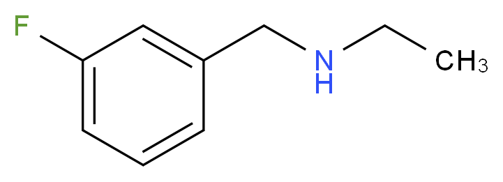 ethyl[(3-fluorophenyl)methyl]amine_分子结构_CAS_90389-85-8