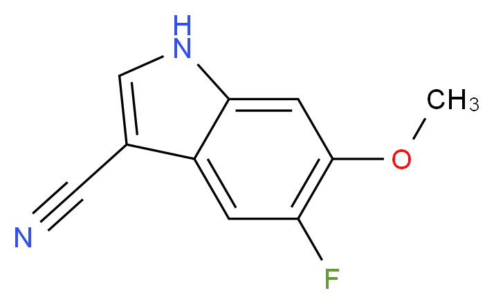 5-fluoro-6-methoxy-1H-indole-3-carbonitrile_分子结构_CAS_1211593-82-6