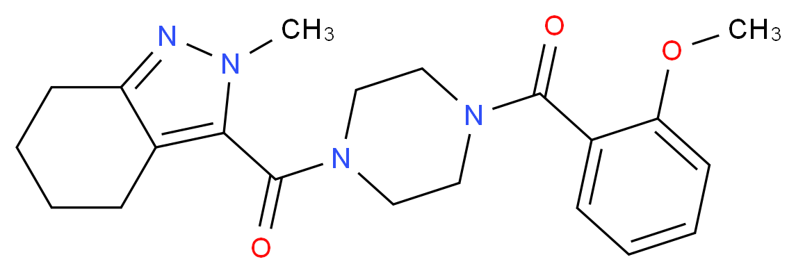 3-{[4-(2-methoxybenzoyl)-1-piperazinyl]carbonyl}-2-methyl-4,5,6,7-tetrahydro-2H-indazole_分子结构_CAS_)