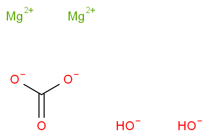 dimagnesium(2+) ion dihydroxide carbonate_分子结构_CAS_39409-82-0