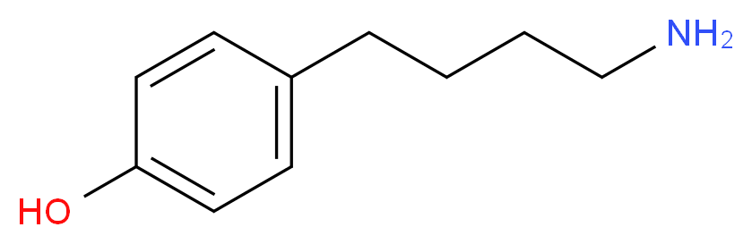 4-(4-AMINOBUTYL)PHENOL_分子结构_CAS_22205-09-0)