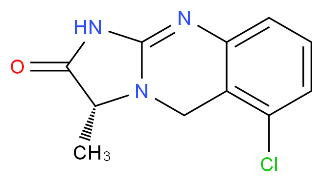 (3R)-6-chloro-3-methyl-1H,2H,3H,5H-imidazolidino[2,1-b]quinazolin-2-one_分子结构_CAS_70018-51-8