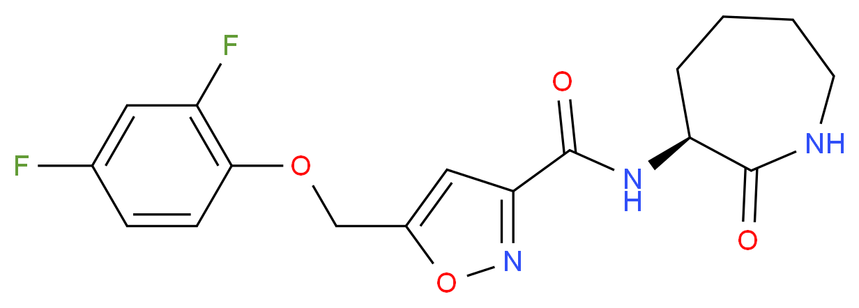 5-[(2,4-difluorophenoxy)methyl]-N-[(3S)-2-oxo-3-azepanyl]-3-isoxazolecarboxamide_分子结构_CAS_)