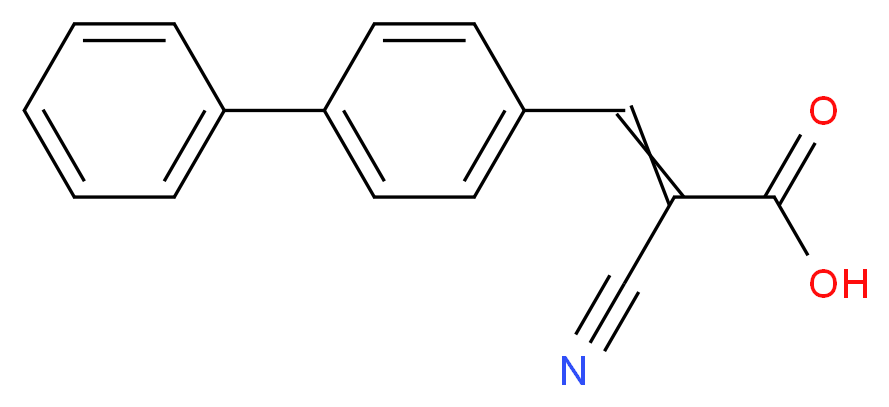 2-cyano-3-(4-phenylphenyl)prop-2-enoic acid_分子结构_CAS_63472-31-1