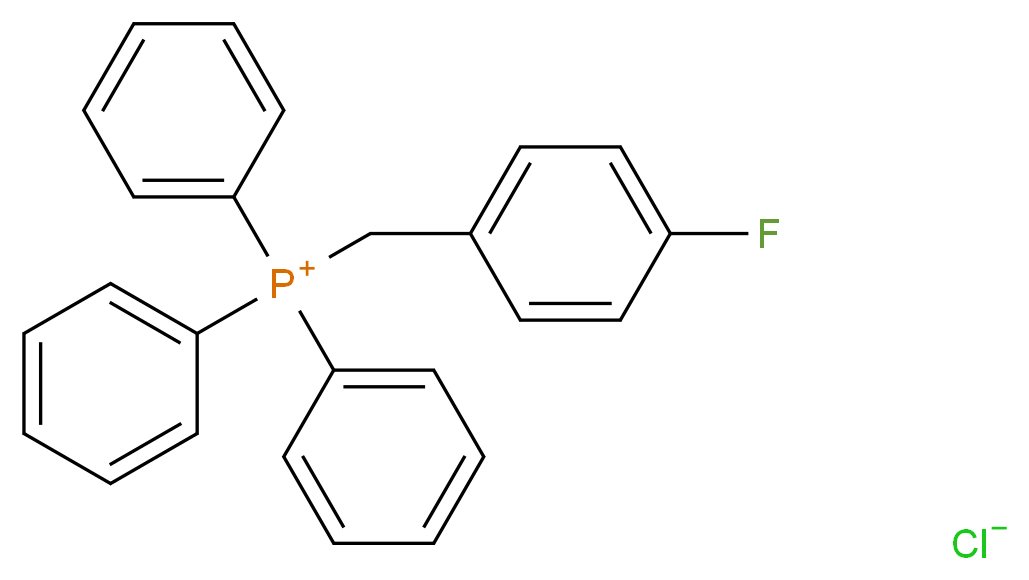 [(4-fluorophenyl)methyl]triphenylphosphanium chloride_分子结构_CAS_3462-95-1