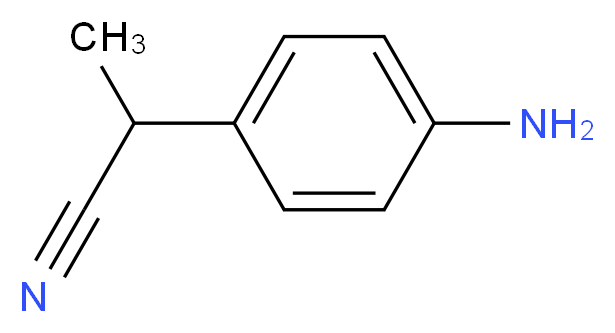 2-(4-Aminophenyl)propanenitrile_分子结构_CAS_28694-90-8)
