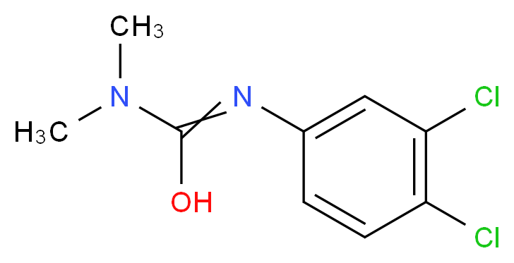 N'-(3,4-dichlorophenyl)-N,N-dimethylcarbamimidic acid_分子结构_CAS_330-54-1