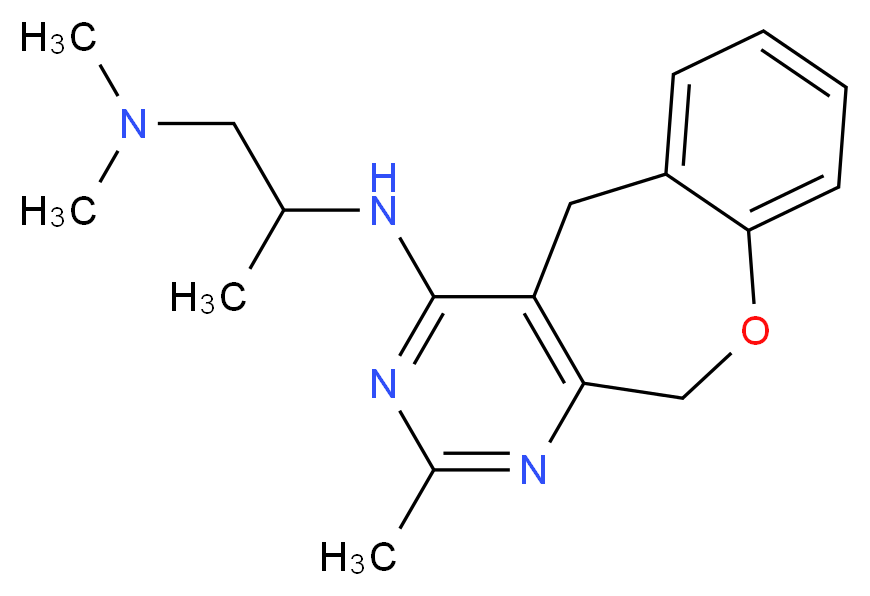 N~1~,N~1~-dimethyl-N~2~-(2-methyl-5,11-dihydro[1]benzoxepino[3,4-d]pyrimidin-4-yl)propane-1,2-diamine_分子结构_CAS_)