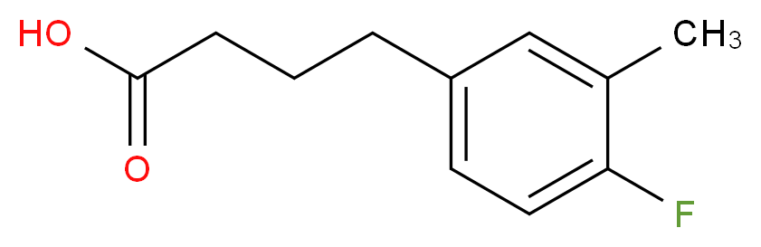 4-(4-fluoro-3-methylphenyl)butanoic acid_分子结构_CAS_331-43-1