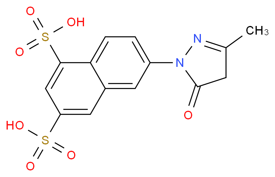 6-(4,5-dihydro-3-methyl-5-oxo-1h-pyrazol-1-yl)Naphthalene-1,3-disulfonic acid_分子结构_CAS_7277-87-4)