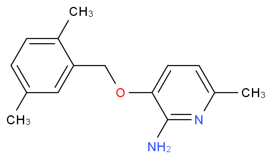 2-Amino-3-(2,5-dimethylbenzyloxy)-6-methylpyridine 95+%_分子结构_CAS_)