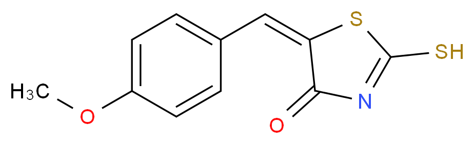 (5E)-2-Mercapto-5-(4-methoxybenzylidene)-1,3-thiazol-4(5H)-one_分子结构_CAS_81154-16-7)