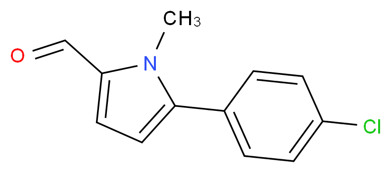 5-(4-chlorophenyl)-1-methyl-1H-pyrrole-2-carbaldehyde_分子结构_CAS_824961-53-7