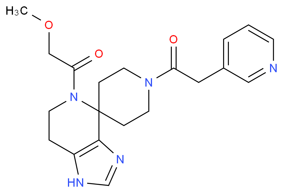 5-(methoxyacetyl)-1'-(pyridin-3-ylacetyl)-1,5,6,7-tetrahydrospiro[imidazo[4,5-c]pyridine-4,4'-piperidine]_分子结构_CAS_)