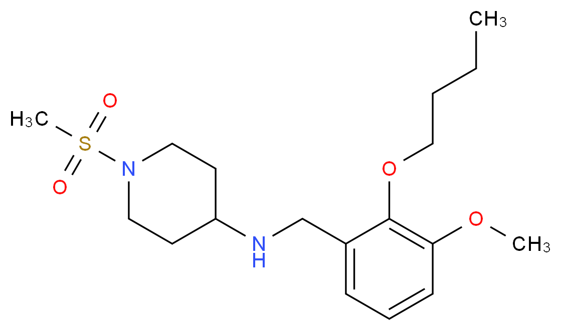 N-(2-butoxy-3-methoxybenzyl)-1-(methylsulfonyl)piperidin-4-amine_分子结构_CAS_)