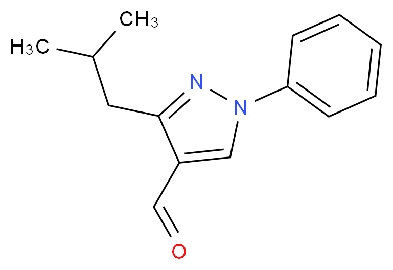 3-Isobutyl-1-phenyl-1H-pyrazole-4-carbaldehyde_分子结构_CAS_)