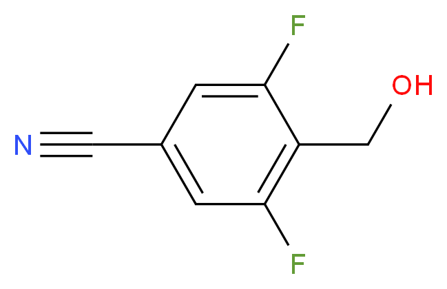 3,5-Difluoro-4-(hydroxymethyl)benzonitrile_分子结构_CAS_228421-83-8)