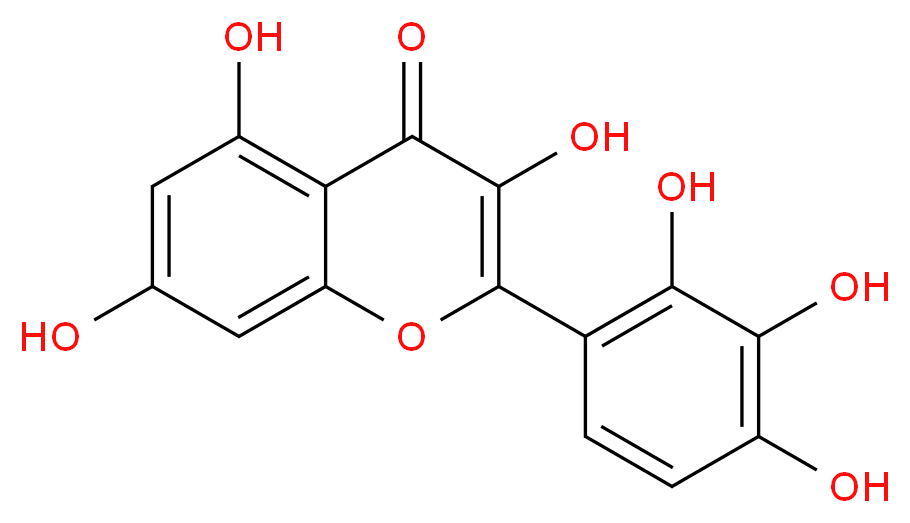 3,5,7-trihydroxy-2-(2,3,4-trihydroxyphenyl)-4H-chromen-4-one_分子结构_CAS_529-44-2