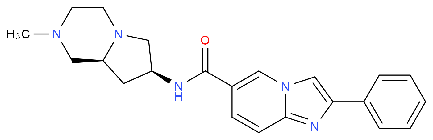 N-[(7S,8aS)-2-methyloctahydropyrrolo[1,2-a]pyrazin-7-yl]-2-phenylimidazo[1,2-a]pyridine-6-carboxamide_分子结构_CAS_)