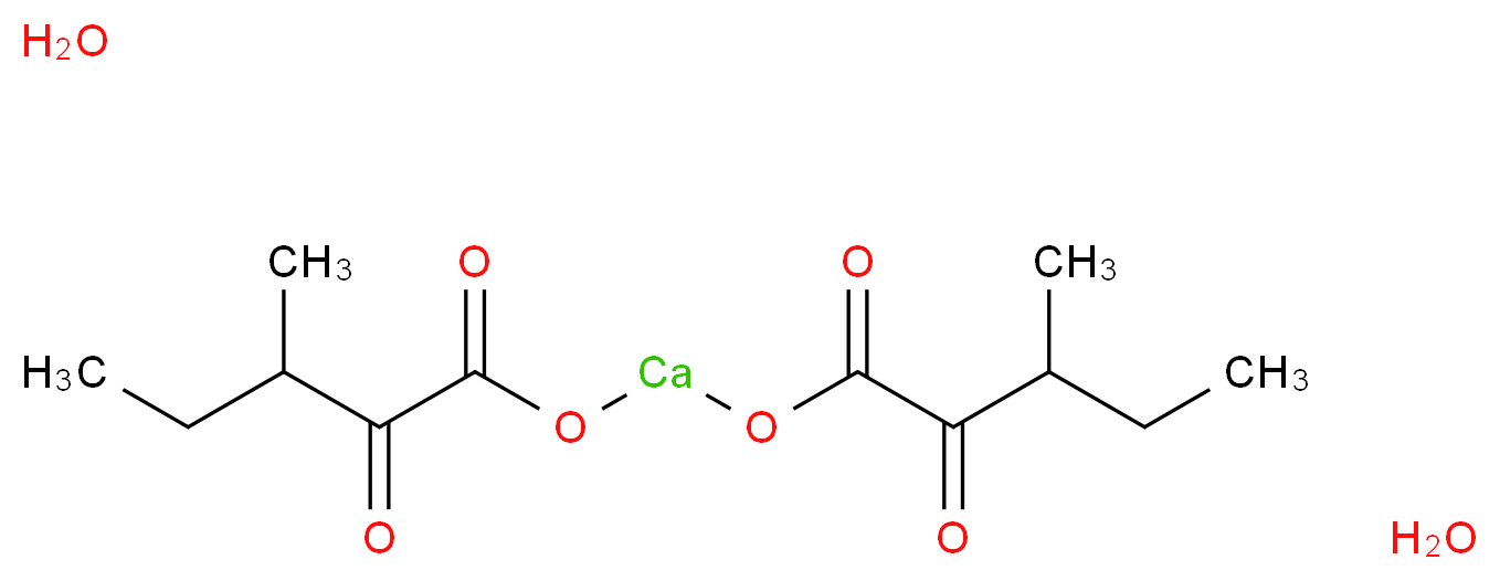 [(3-methyl-2-oxopentanoyl)oxy]calcio 3-methyl-2-oxopentanoate dihydrate_分子结构_CAS_305808-15-5