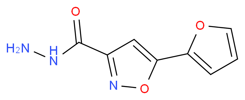 5-(furan-2-yl)-1,2-oxazole-3-carbohydrazide_分子结构_CAS_90110-76-2