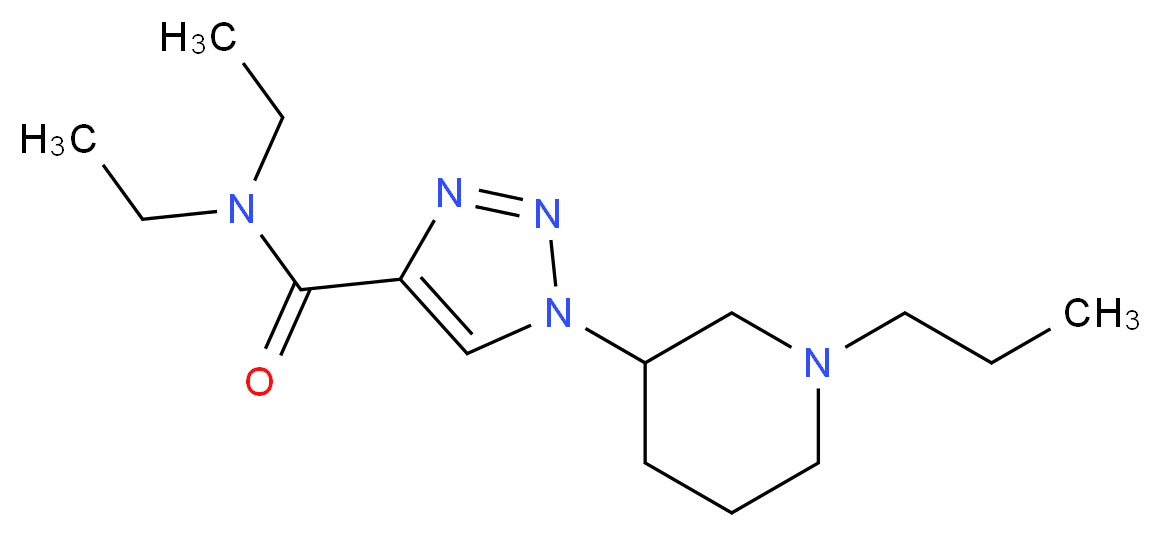 N,N-diethyl-1-(1-propyl-3-piperidinyl)-1H-1,2,3-triazole-4-carboxamide_分子结构_CAS_)