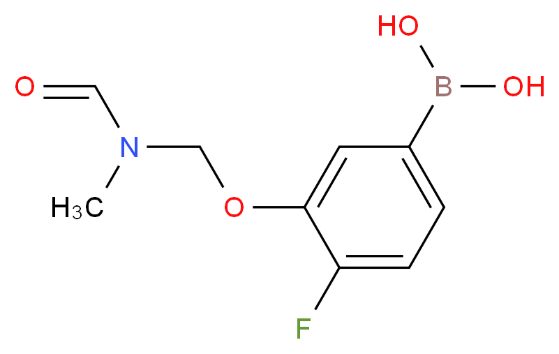 4-氟-3-(2-羟基乙基氨甲酰基)苯硼酸_分子结构_CAS_874219-25-7)