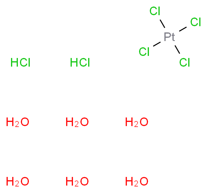 氯铂酸 六水合物_分子结构_CAS_18497-13-7)