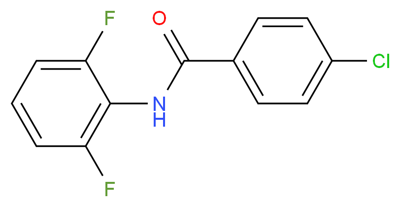 4-chloro-N-(2,6-difluorophenyl)benzamide_分子结构_CAS_640262-62-0