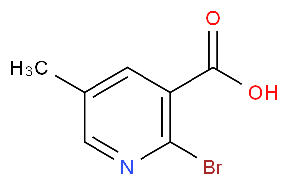 2-bromo-5-methylpyridine-3-carboxylic acid_分子结构_CAS_65996-06-7