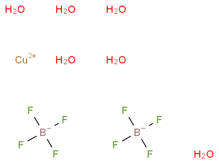 Copper(II) tetrafluoroborate hexahydrate 99%_分子结构_CAS_72259-10-0)