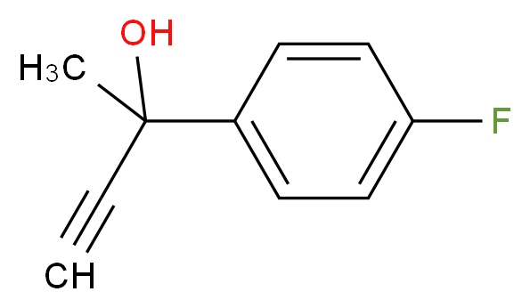 2-(4-氟苯基)-3-丁炔-2-醇_分子结构_CAS_159028-51-0)