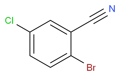 2-bromo-5-chlorobenzonitrile_分子结构_CAS_57381-37-0