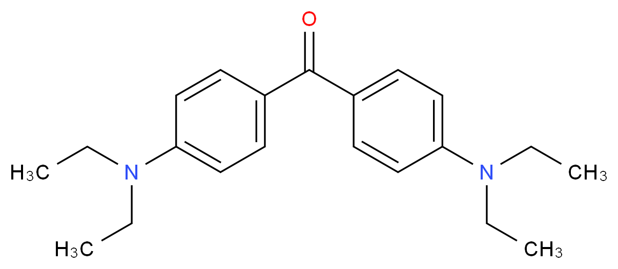 4-[4-(diethylamino)benzoyl]-N,N-diethylaniline_分子结构_CAS_90-93-7