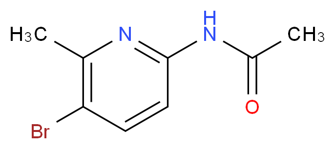 N-(5-bromo-6-methylpyridin-2-yl)acetamide_分子结构_CAS_142404-84-0