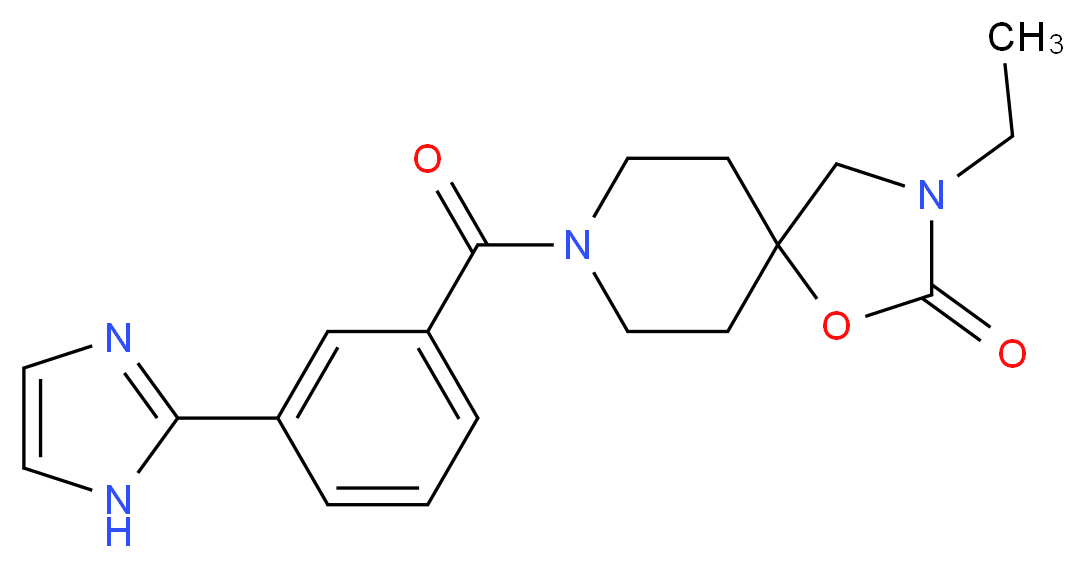 3-ethyl-8-[3-(1H-imidazol-2-yl)benzoyl]-1-oxa-3,8-diazaspiro[4.5]decan-2-one_分子结构_CAS_)