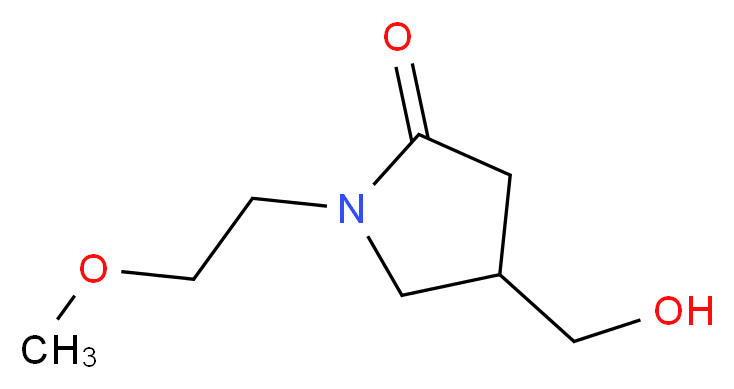 4-(Hydroxymethyl)-1-(2-methoxyethyl)pyrrolidin-2-one_分子结构_CAS_915922-31-5)