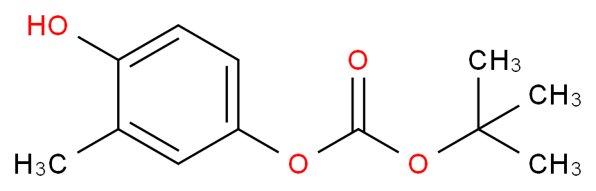 4-[(tert-Butoxycarbonyl)oxy]-2-methylphenol_分子结构_CAS_457634-20-7)