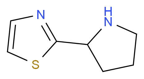 2-pyrrolidin-2-yl-1,3-thiazole_分子结构_CAS_524674-17-7)