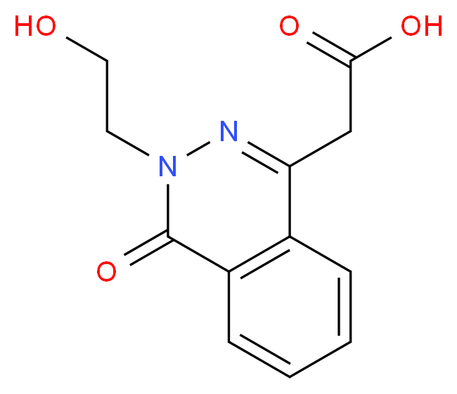 [3-(2-hydroxyethyl)-4-oxo-3,4-dihydrophthalazin-1-yl]acetic acid_分子结构_CAS_)