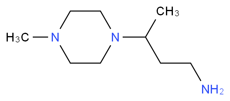 3-(4-Methyl-1-piperazinyl)-1-butanamine_分子结构_CAS_4553-30-4)